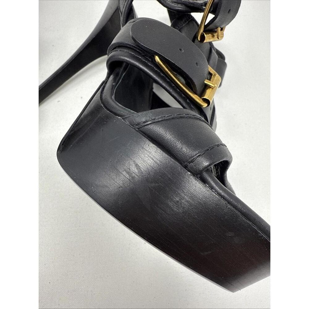 New Burberry Strappy Leather Heels Sandals 39 - Picture 11 of 16